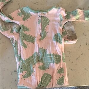 Cactus Print Baby footed PJs
